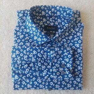 Bugatchi Floral Button Down Shirt, Men's L, OoohCotton Tech 8 Way Stretch